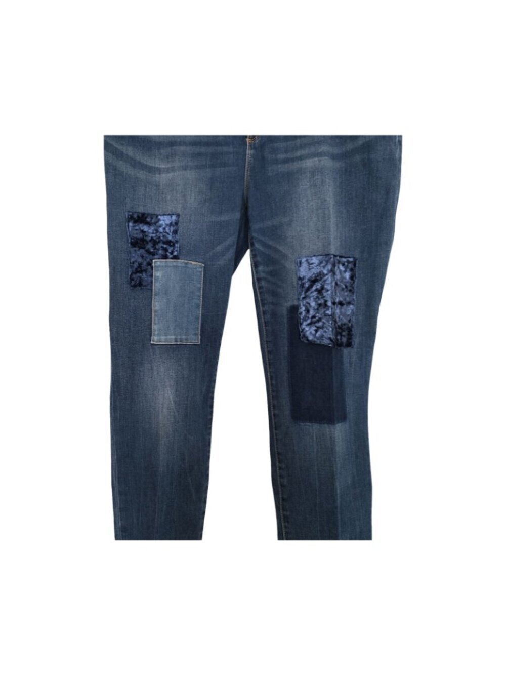 Women's - Chico's Cropped Velvet Patched Jeggings, Size 2.5 (14) - Picture 4 of 10